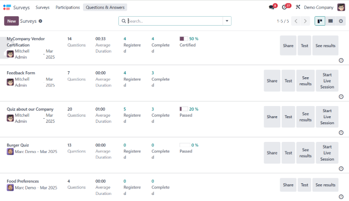 odoo survey-interface odoo survey-interface